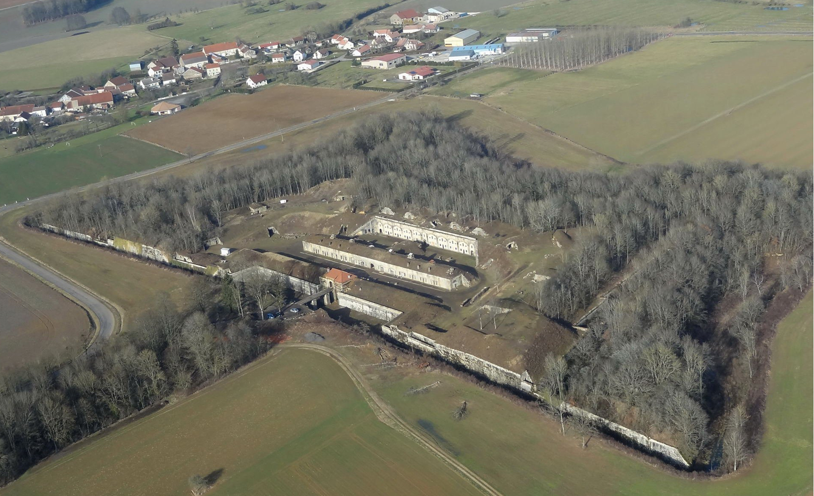 Ariel view of the Fort of Peigney, 20/02/2017