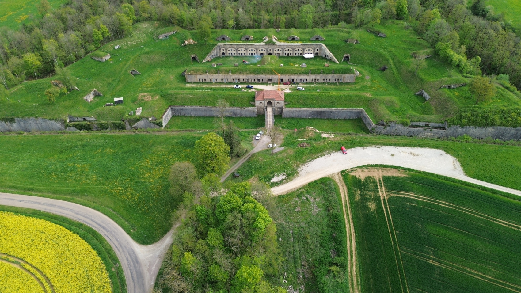 Vue arienne du fort de Peigney, 2026